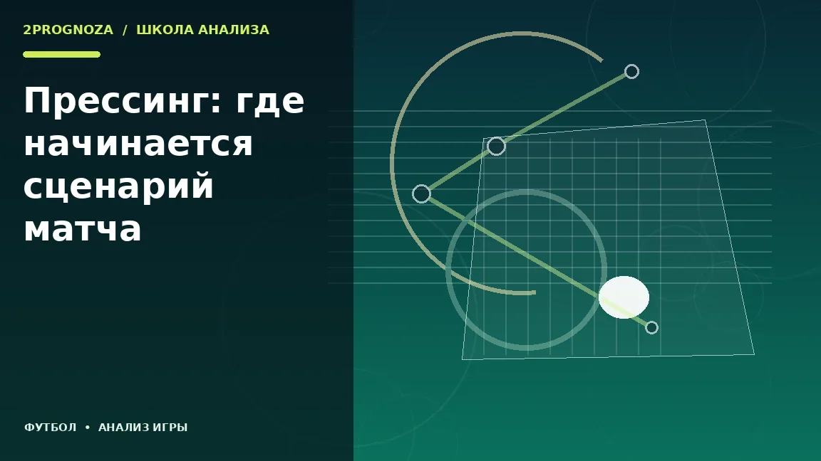 Иллюстрация к теме «Прессинг: где начинается сценарий матча»: игровая схема и ключевые зоны